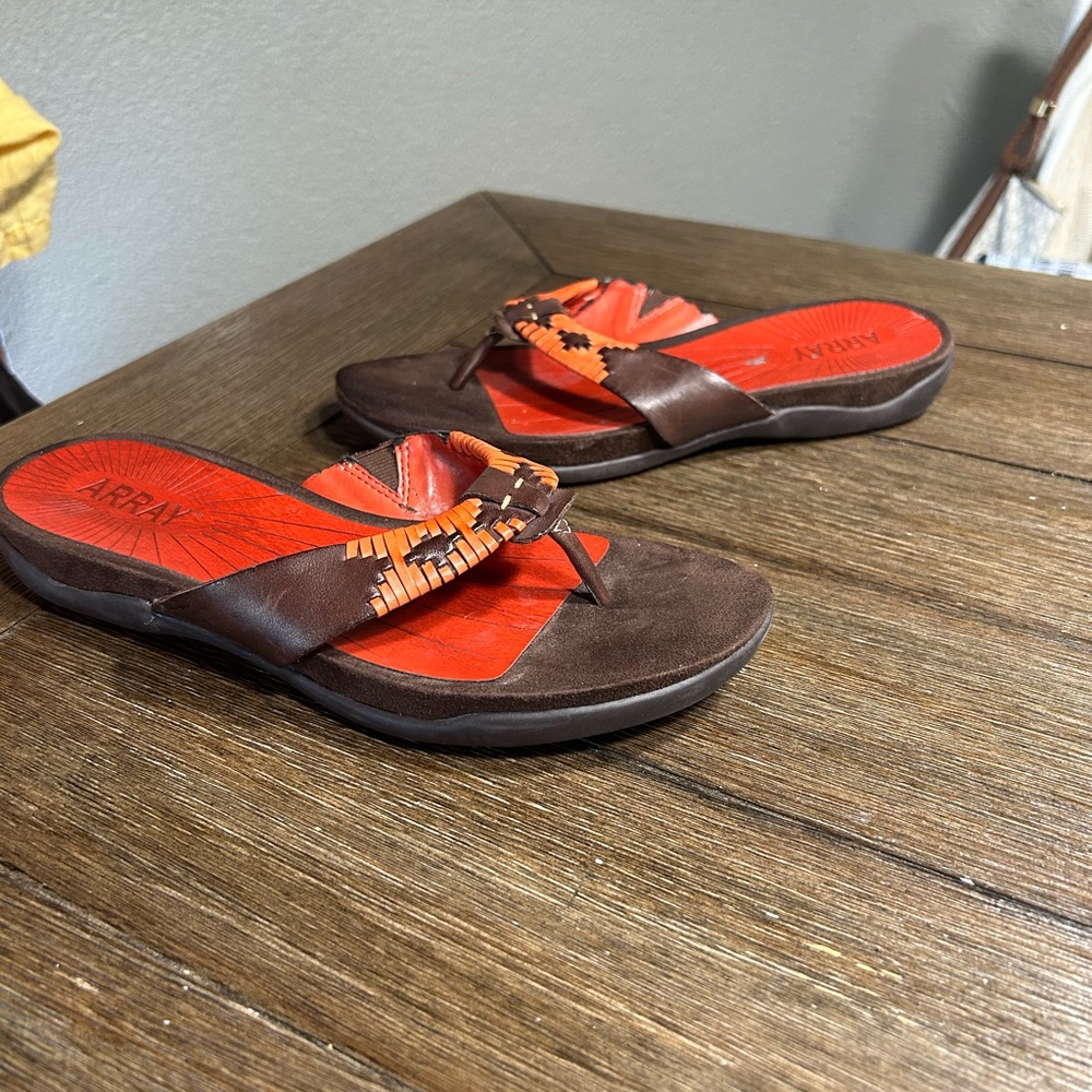 Array boho leather sandals size 8 narrow - Picture 2 of 8